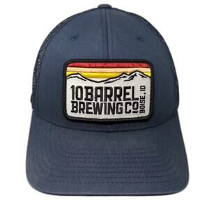10 Barrel Brewing Co Trucker Hat Blue Snapback One Size Boise ID Mesh Patch Logo